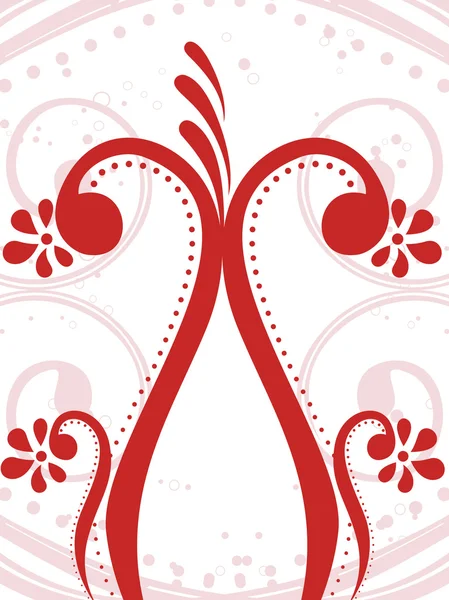 Hintergrund mit rotbraunem Blumenmuster — Stockvektor