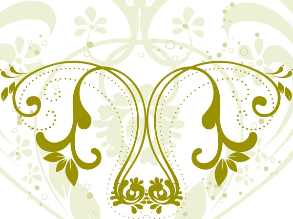 緑の花のベクトル イラスト — ストックベクタ