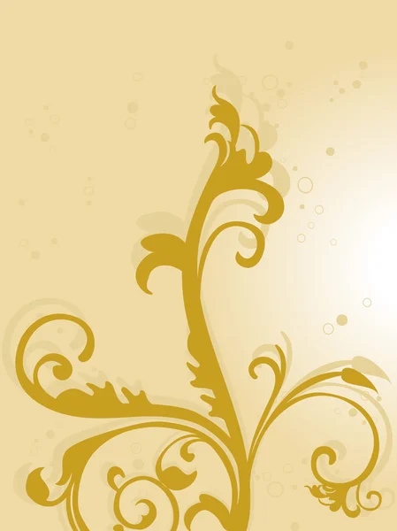 Arrière-plan avec floral jaune — Image vectorielle