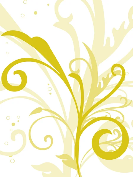 Afbeelding van geel groen floral — Stockvector
