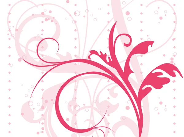 Belo padrão floral rosa — Vetor de Stock