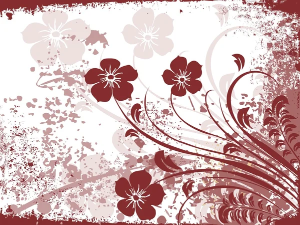 Textuur achtergrond met brown floral — Stockvector