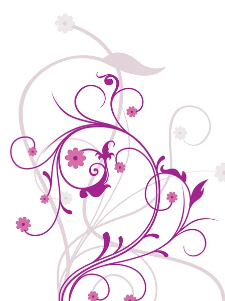 与白色紫色花背景 — 图库矢量图片