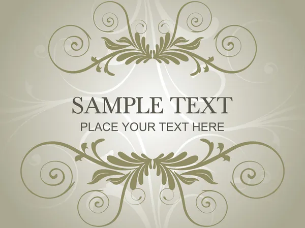 Floral frame with sample text — Stock Vector
