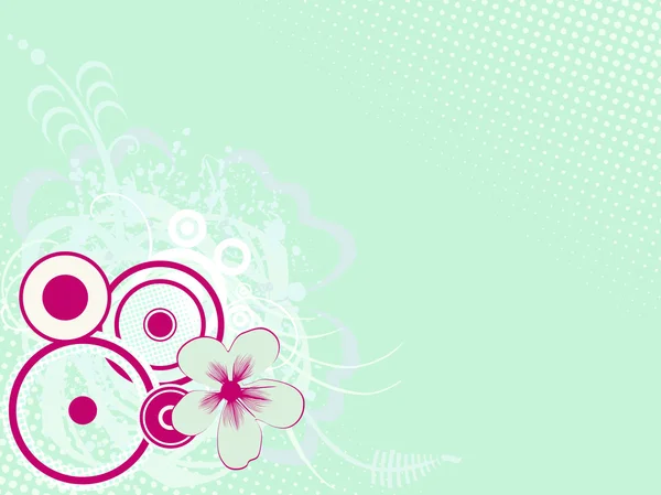 Fond grunge avec floraison — Image vectorielle
