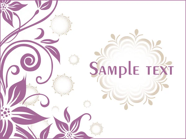 Texto de muestra floral fondo — Vector de stock