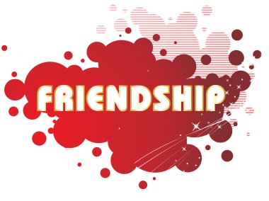 Grungy friendship day illustration clipart