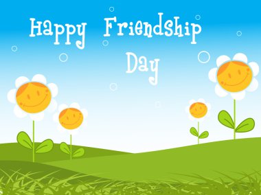 Friendship day garden background clipart