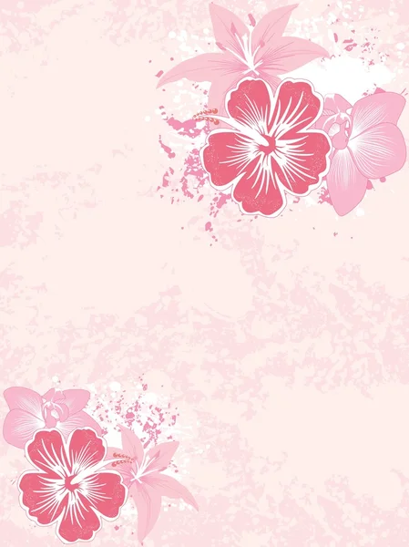 Textur Hintergrund mit rosa Blume — Stockvektor