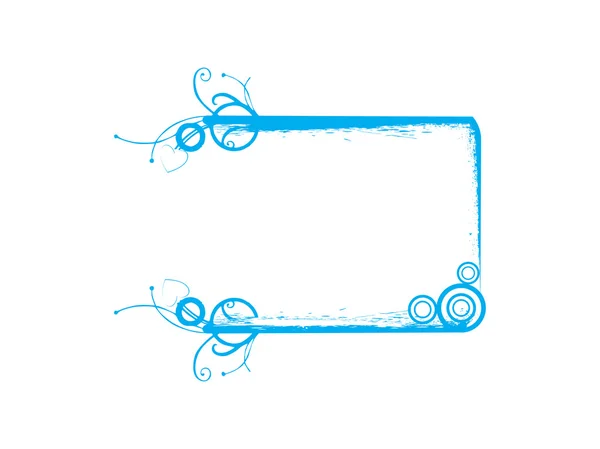 Frame met blauwe bloemen, behang — Stockvector