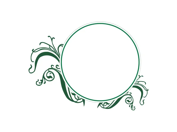 Marco con flores verdes, papel pintado — Archivo Imágenes Vectoriales