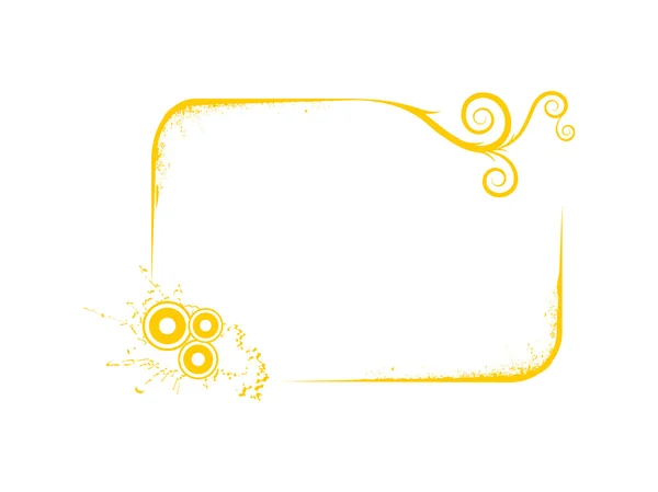 Ram med gula abstrakta element — Stock vektor