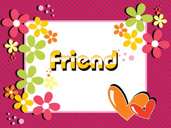 Carte pour la journée de l'amitié — Image vectorielle