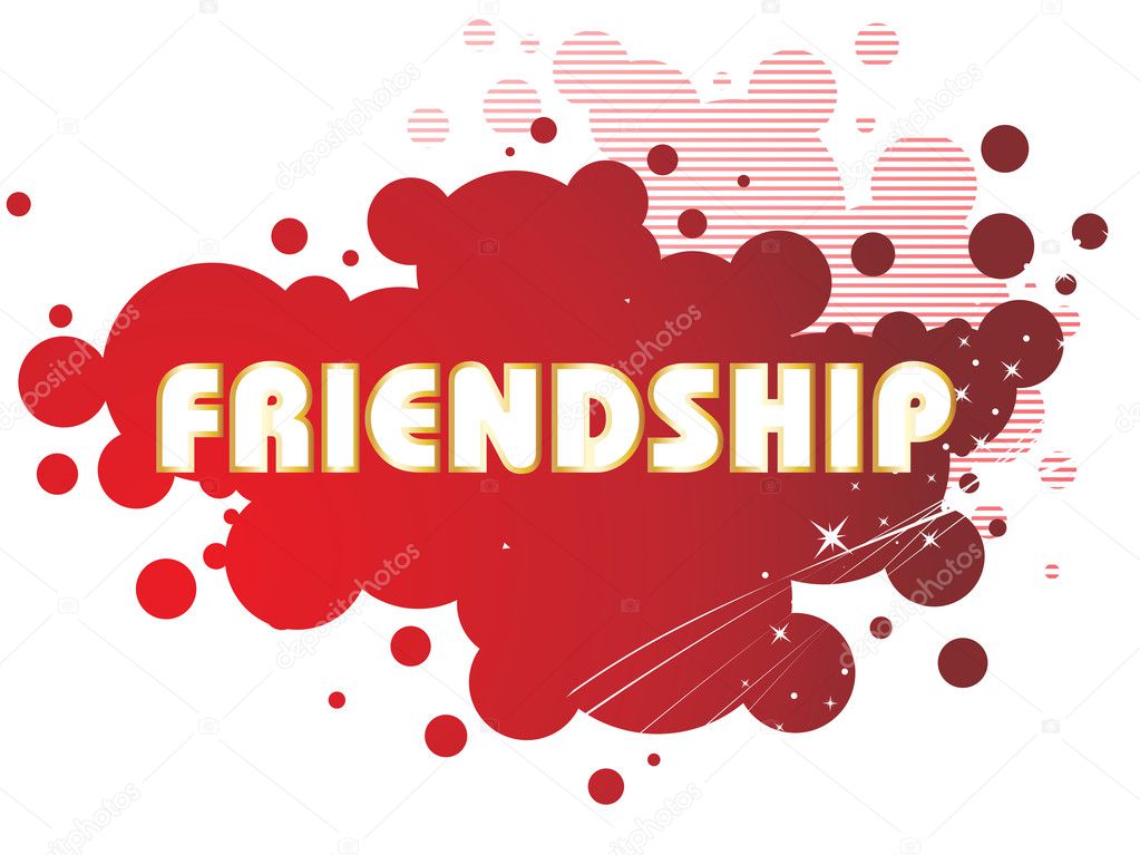 Grungy friendship day illustration
