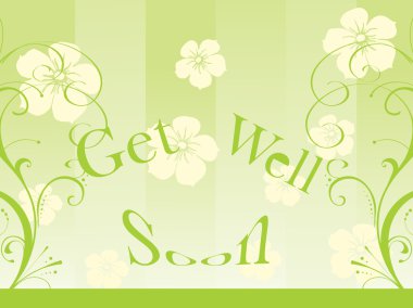 Get well soon floral series design3 clipart