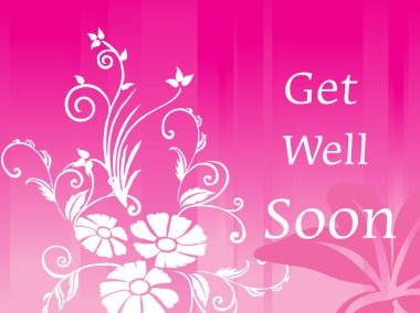 Get well soon floral series design1 clipart