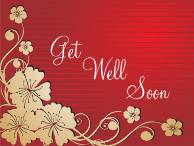 Get well soon floral series design5 clipart