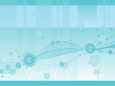 Seagreen get well soon background clipart