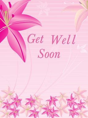 Get well soon floral series design7 clipart