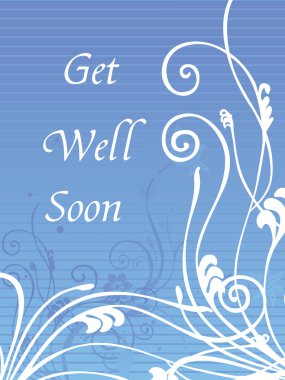 Get well soon floral series design9 clipart