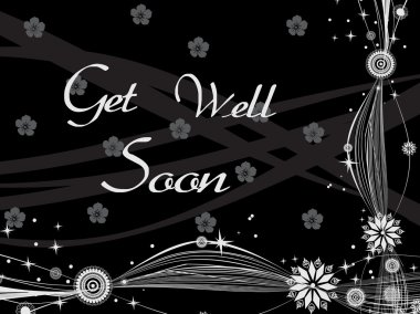 Get well soon floral series design12 clipart