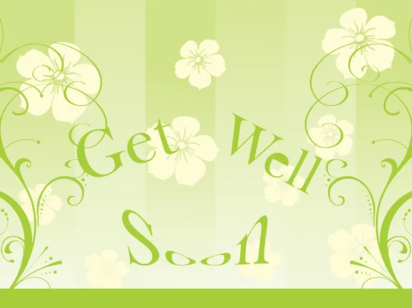 Get well soon floral series design3 — Stock Vector
