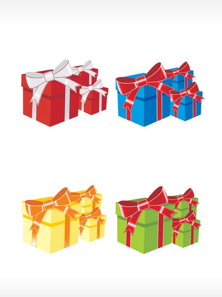 Set di icone vettoriali scatola regalo — Vettoriale Stock