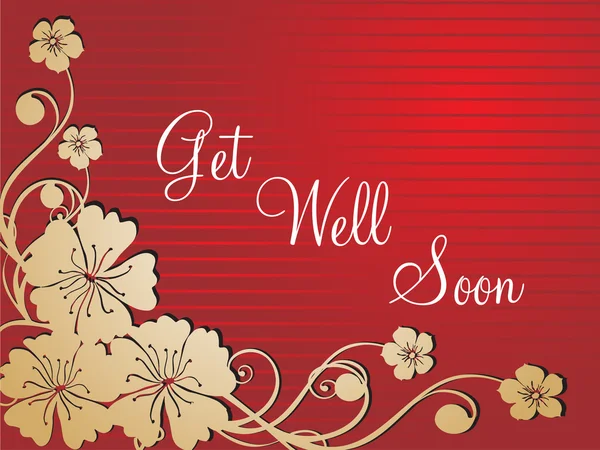 Get well soon floral series design5 — Stock Vector