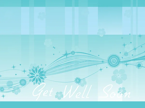 Seagreen get well soon background — Stock Vector