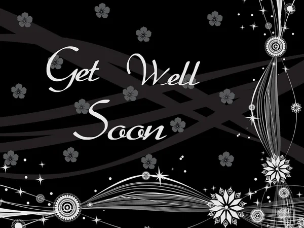 Get well soon floral series design12 — Stock Vector