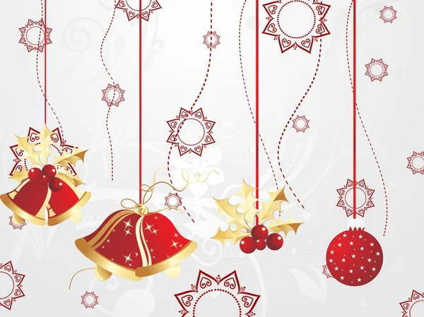 Hanging christmas icons with background — Stock Vector
