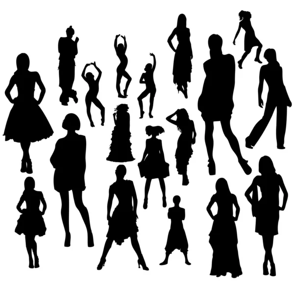 时尚、 妇女和男子 — 图库矢量图片