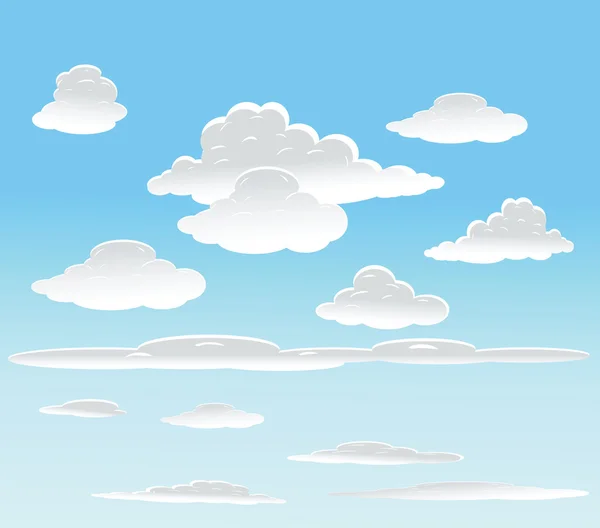 Vektor Hintergrund mit Himmel und Wolken — Stockvektor