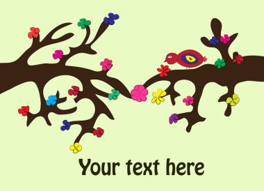 Abstract vector tree clipart