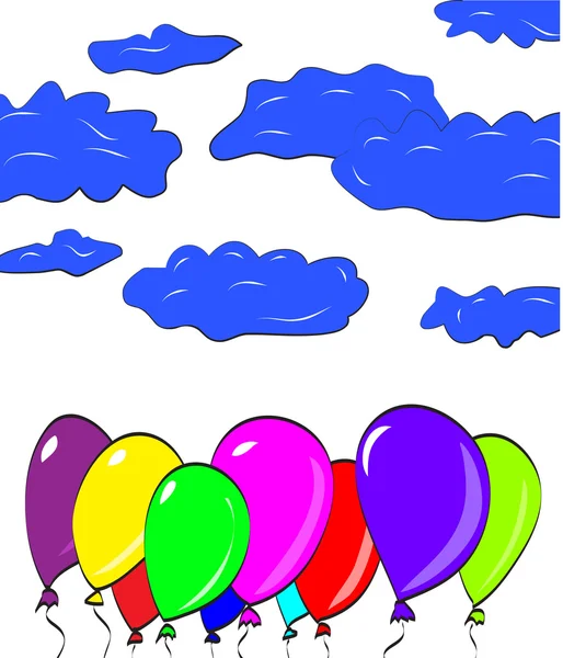 Vektor bakgrund med ballonger — Stock vektor