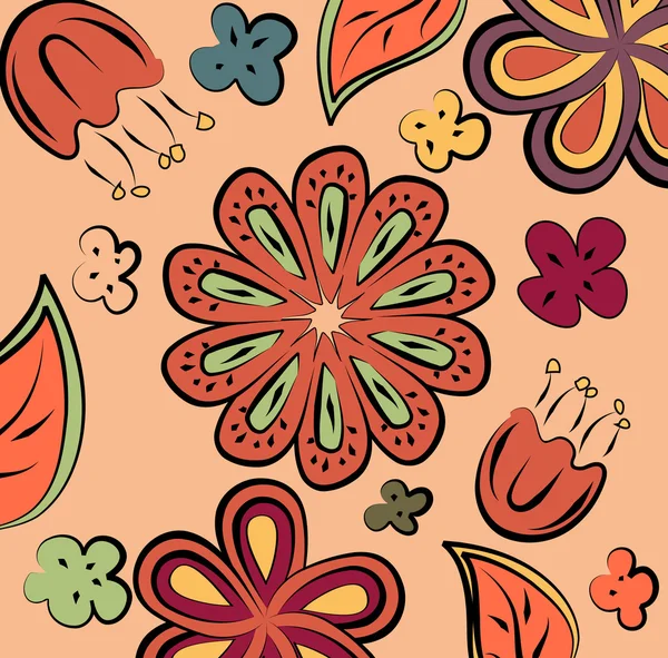 Vector de fondo con flores — Archivo Imágenes Vectoriales
