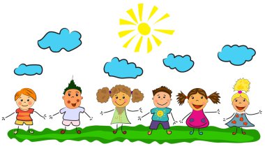 Happy kids clipart