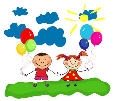 Happy kids clipart