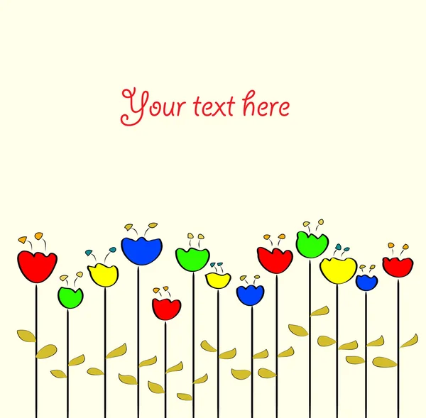Fond vectoriel avec des fleurs — Image vectorielle
