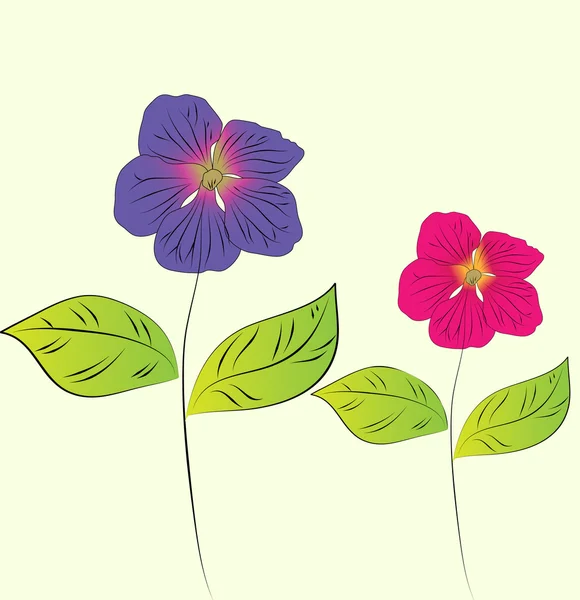 Sfondo vettoriale con fiori — Vettoriale Stock