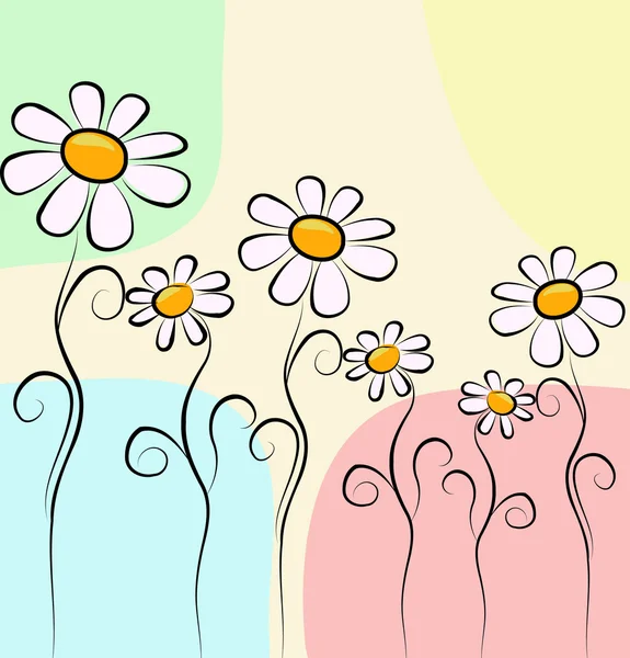 Fond vectoriel avec des fleurs — Image vectorielle