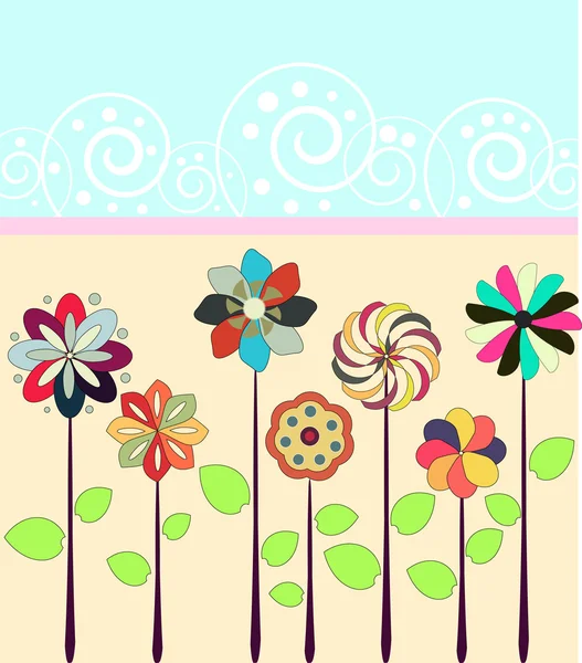 Stock vector Vector background with flowers