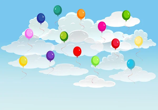 Vector background with balloons — Stock Vector