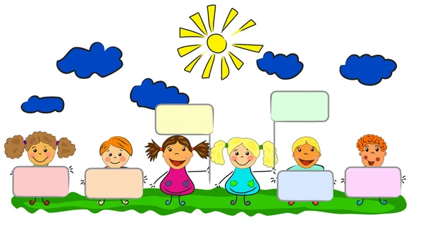Niños felices Ilustración de stock