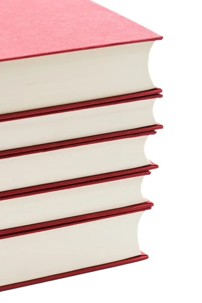 Stack o röda böcker — Stockfoto