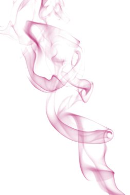 Pink smoke isolated clipart