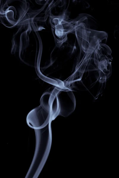 Fumée isolée sur noir — Photo