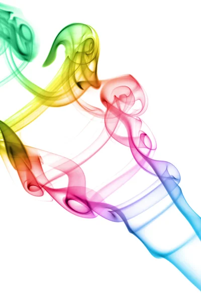 Fumo colorido isolado — Fotografia de Stock
