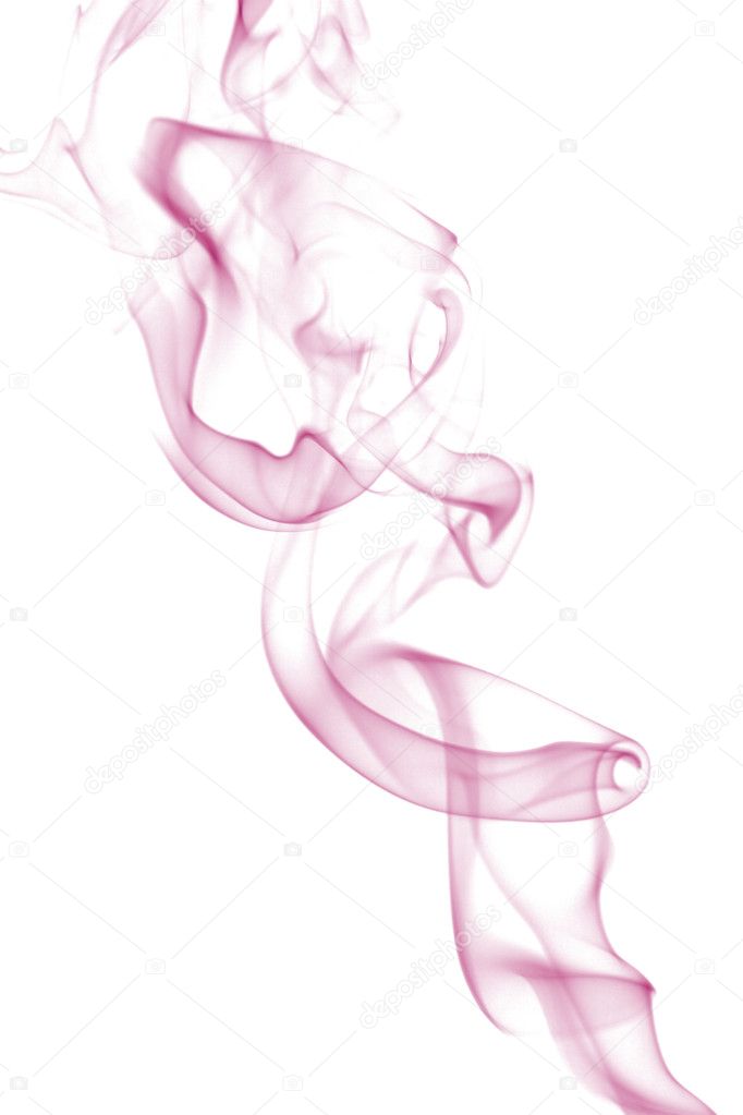 Pink smoke isolated