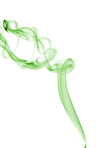 绿色烟雾隔离 — 图库照片